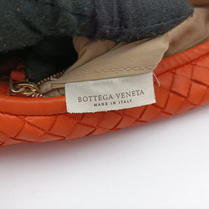 Pre-owned Bottega Veneta Intrecciato Orange lambskin shoulderbag | stylenewstar