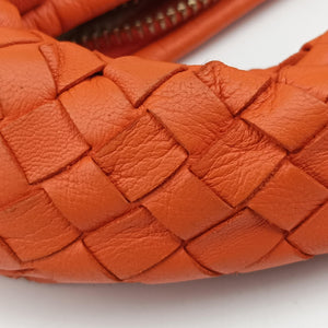 Pre-owned Bottega Veneta Intrecciato Orange lambskin shoulderbag | stylenewstar