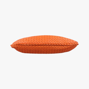 Pre-owned Bottega Veneta Intrecciato Orange lambskin shoulderbag | stylenewstar