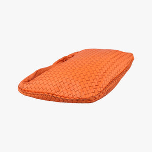 Pre-owned Bottega Veneta Intrecciato Orange lambskin shoulderbag | stylenewstar
