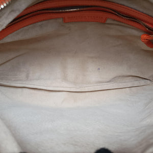 Pre-owned Bottega Veneta Intrecciato Orange lambskin shoulderbag | stylenewstar