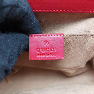 Vintage Gucci Padlock beige×red×pink PVC coated canvas×Leather 409487 shoulderbag | stylenewstar
