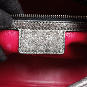 Pre-owned Christian Dior Lady Dior Multicolor Tweed Wool × Metallic Leather shoulderbag | stylenewstar