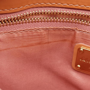 Pre-owned Ferragamo Vara Bow Caramel Patent shoulderbag | stylenewstar