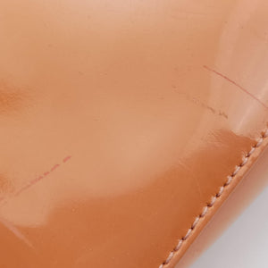 Pre-owned Ferragamo Vara Bow Caramel Patent shoulderbag | stylenewstar