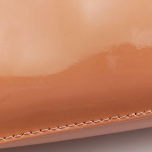 Pre-owned Ferragamo Vara Bow Caramel Patent shoulderbag | stylenewstar