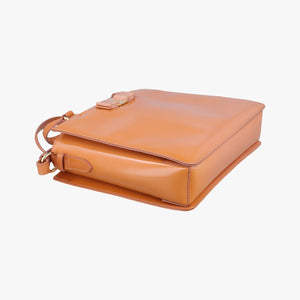 Pre-owned Ferragamo Vara Bow Caramel Patent shoulderbag | stylenewstar