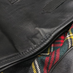 Pre-owned Christian Louboutin Syd Spiked Red Tartan × Black Canvas/Velvet × Calfskin backpack/rucksack | stylenewstar