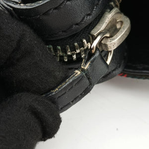 Pre-owned Christian Louboutin Syd Spiked Red Tartan × Black Canvas/Velvet × Calfskin backpack/rucksack | stylenewstar