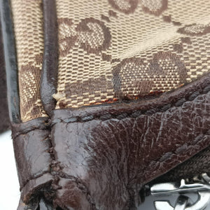 Vintage Gucci GG canvas Messenger Beige × Dark Brown canvas 131211 crossbodybag | stylenewstar