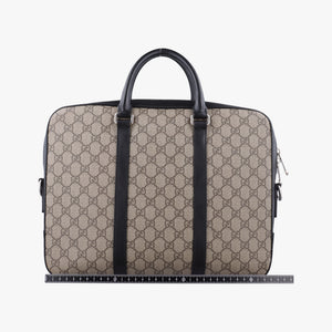 Secondhand Gucci GG Supreme Brown×Black PVC coated canvas×Leather 450944 handbag | stylenewstar
