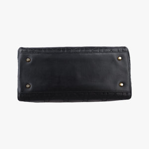 Pre-owned Christian Dior Lady Dior Black lambskin handbag | stylenewstar