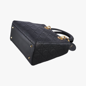 Pre-owned Christian Dior Lady Dior Black lambskin handbag | stylenewstar