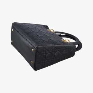Pre-owned Christian Dior Lady Dior Black lambskin handbag | stylenewstar