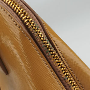 Pre-owned Prada Pyramid Camel Patent BL0808 shoulderbag | stylenewstar