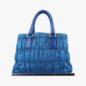 Pre-owned Prada Tessuto Gaufre Blue nylon BN2393 shoulderbag | stylenewstar
