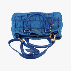 Pre-owned Prada Tessuto Gaufre Blue nylon BN2393 shoulderbag | stylenewstar