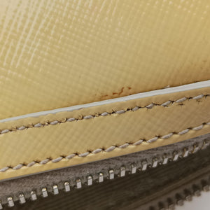 Secondhand Prada Boston Soleil Yellow Saffiano patent BL0831 shoulderbag | stylenewstar