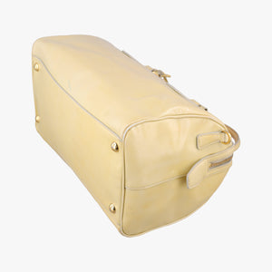 Secondhand Prada Boston Soleil Yellow Saffiano patent BL0831 shoulderbag | stylenewstar