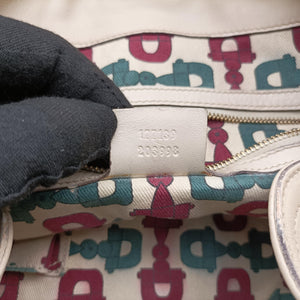 Secondhand Gucci Bamboo Babouska Indy Hobo White Leather 177139 shoulderbag | stylenewstar