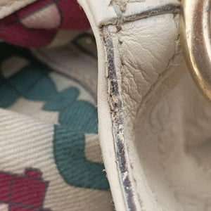 Secondhand Gucci Bamboo Babouska Indy Hobo White Leather 177139 shoulderbag | stylenewstar
