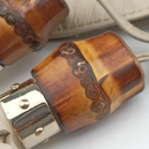 Secondhand Gucci Bamboo Babouska Indy Hobo White Leather 177139 shoulderbag | stylenewstar