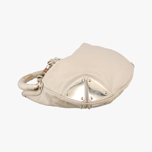Secondhand Gucci Bamboo Babouska Indy Hobo White Leather 177139 shoulderbag | stylenewstar