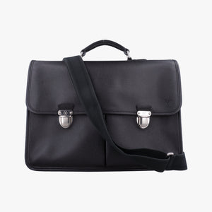 Pre-owned Louis Vuitton Anton Briefcase Ardoise Taiga calfskin leather M33416 shoulderbag | stylenewstar