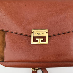 Vintage Givenchy GV3 small Chestnut Leather × Suede shoulderbag | stylenewstar