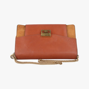 Vintage Givenchy GV3 small Chestnut Leather × Suede shoulderbag | stylenewstar