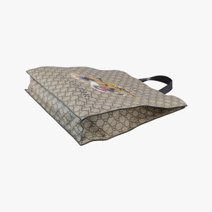 Pre-owned Gucci GG Supreme Bee Brown PVC coated canvas 450950 handbag | stylenewstar
