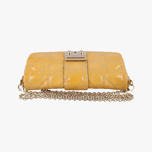 Vintage Christian Dior Miss Dior Cannage New Rock Yellow Patent shoulderbag | stylenewstar
