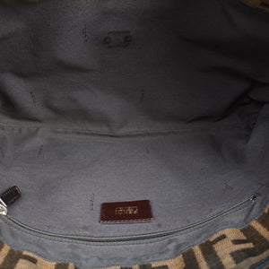 Pre-owned Fendi Mia Flap Brown canvas 8BT163 shoulderbag | stylenewstar