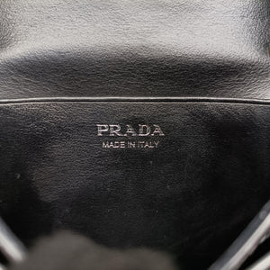 Pre-owned Prada Chain Pouch Nube Spazzolato Leather shoulderbag | stylenewstar