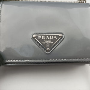 Pre-owned Prada Chain Pouch Nube Spazzolato Leather shoulderbag | stylenewstar