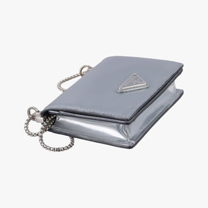 Pre-owned Prada Chain Pouch Nube Spazzolato Leather shoulderbag | stylenewstar