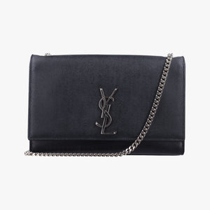 Pre-owned Yves Saint Laurent KATE Black Caviar Skin 364021 shoulderbag | stylenewstar
