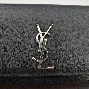 Pre-owned Yves Saint Laurent KATE Black Caviar Skin 364021 shoulderbag | stylenewstar