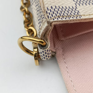 Secondhand Louis Vuitton Pochette FeLICIE Azur Damier Canvas N63106 shoulderbag | stylenewstar