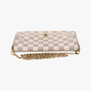 Secondhand Louis Vuitton Pochette FeLICIE Azur Damier Canvas N63106 shoulderbag | stylenewstar