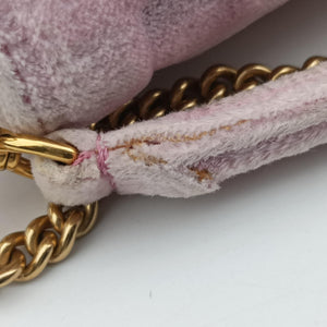 Vintage Fendi BAGUETTE Pink velour 8BS017 shoulderbag | stylenewstar