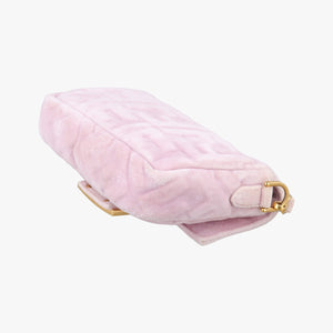 Vintage Fendi BAGUETTE Pink velour 8BS017 shoulderbag | stylenewstar