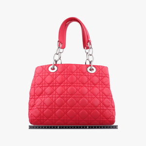 Pre-owned Christian Dior Cannage Dior Soft Shopping Red lambskin shoulderbag | stylenewstar