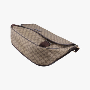 Vintage Gucci GG Imprime Messenger Brown PVC coated canvas×Leather 201725 shoulderbag | stylenewstar