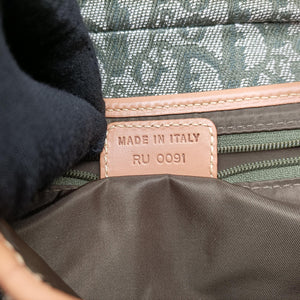 Secondhand Christian Dior Saddle Green Jacquard shoulderbag | stylenewstar