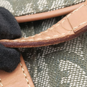 Secondhand Christian Dior Saddle Green Jacquard shoulderbag | stylenewstar
