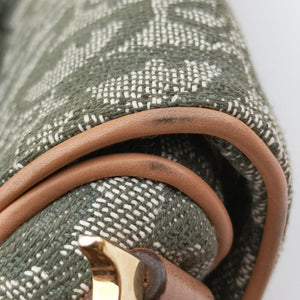Secondhand Christian Dior Saddle Green Jacquard shoulderbag | stylenewstar