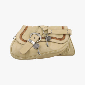 Pre-owned Christian Dior Gaucho Beige Leather shoulderbag | stylenewstar