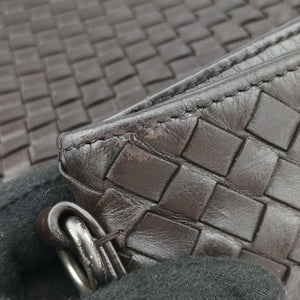Pre-owned Bottega Veneta Intrecciato Brown lambskin shoulderbag | stylenewstar