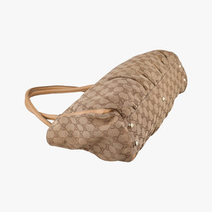 Secondhand Gucci Abbey Brown Canvas×Leather 189831 handbag | stylenewstar